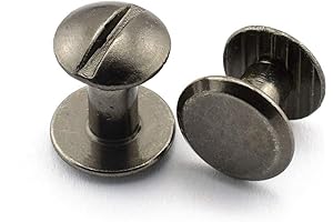 LQ Industrial Chicago Screw Round Slotted Head Carbon Steel Binding Screws Rivet...