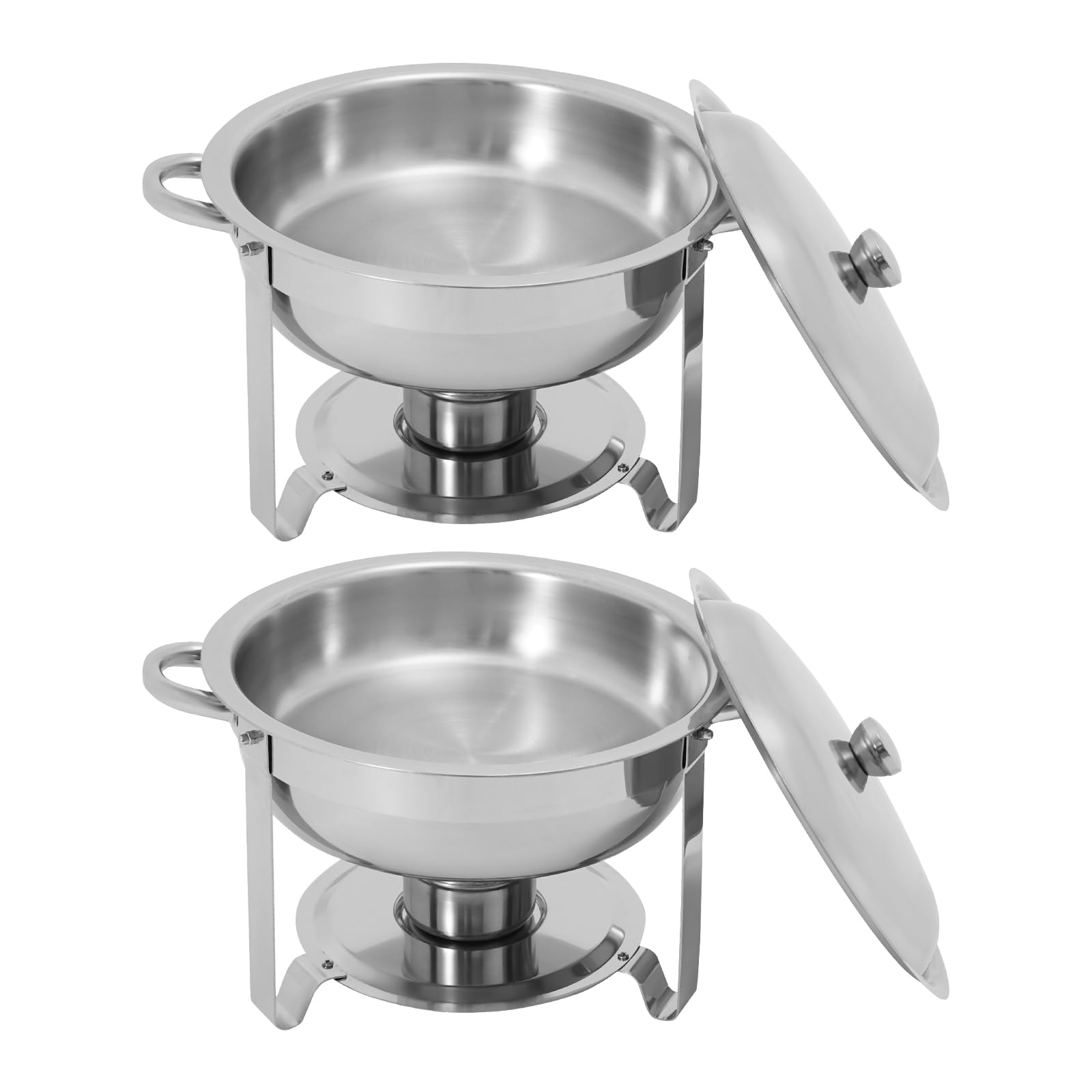 Set di 2 pezzi, in acciaio inox, per catering commerciale, banchetti