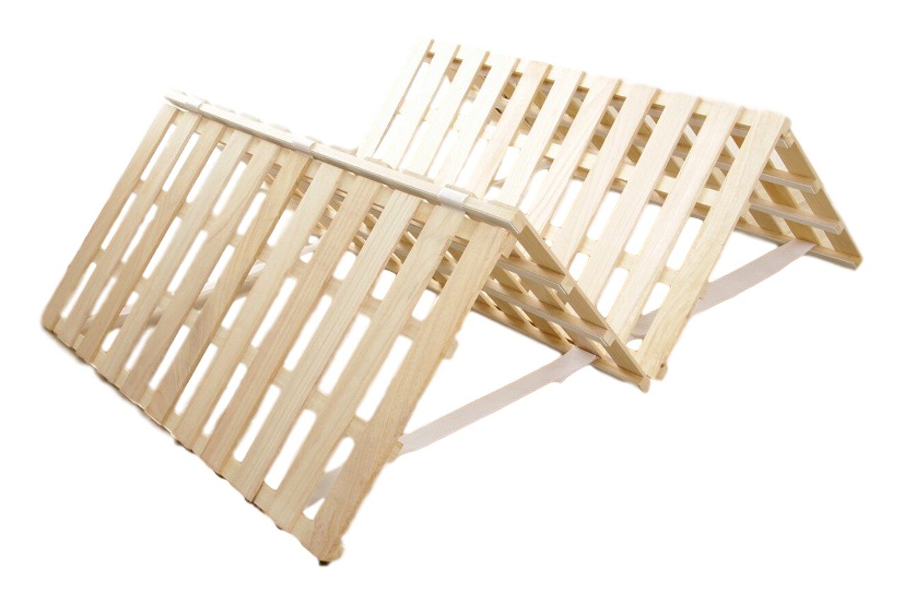 Amazon｜天然木桐 すのこベッド 4つ折り シングル｜ベッドフレーム