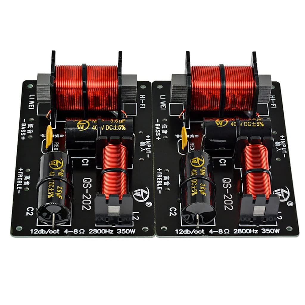 Crossover 2 Voies 350W Réglable - Filtre Haut-parleur DIY Pour Home Cinéma, Installation Facile