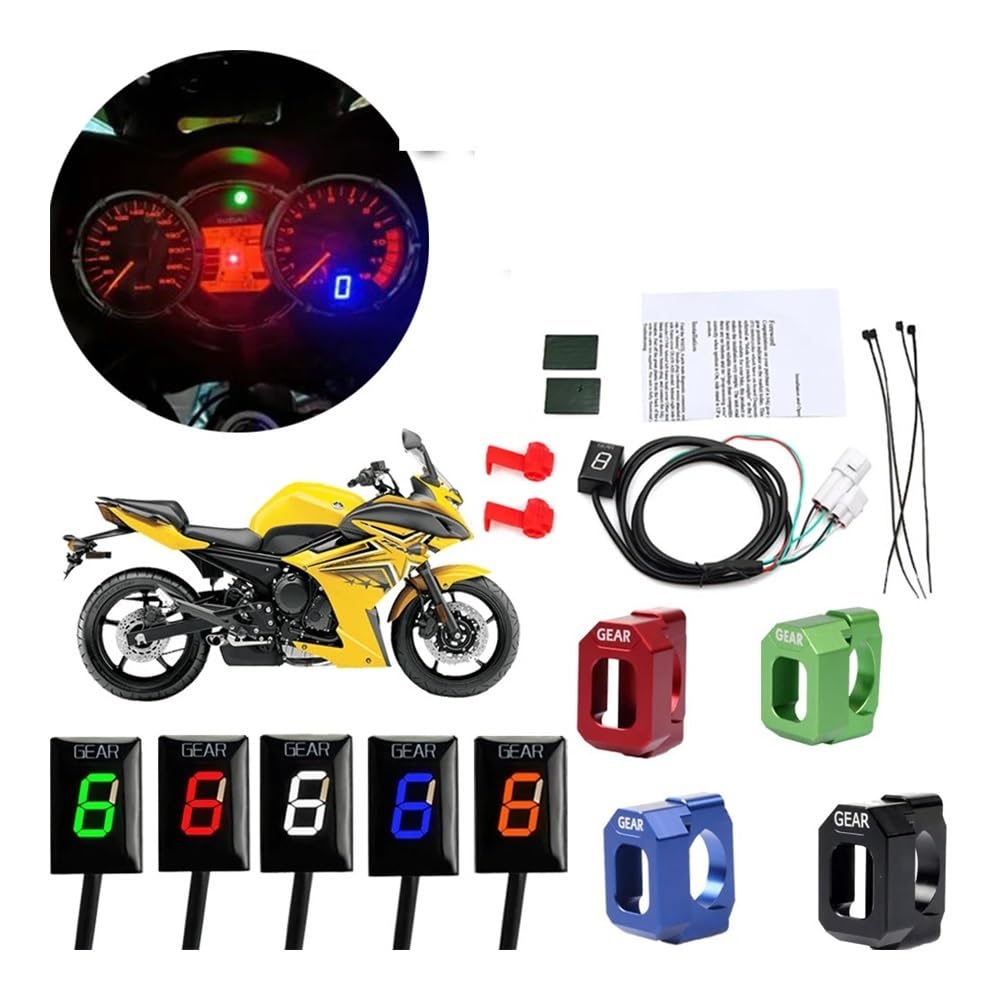 Indicador de Engranaje de Velocidad Indicador De Marchas De 1 A 6 Niveles para Motocicleta, para Yam&aha XJ6 R1 R6 Fzh150 Fzn150 Xt660 Xjr1300 Fz16 FZ1 FZ-S Xvs950A Fz8 Fz6r