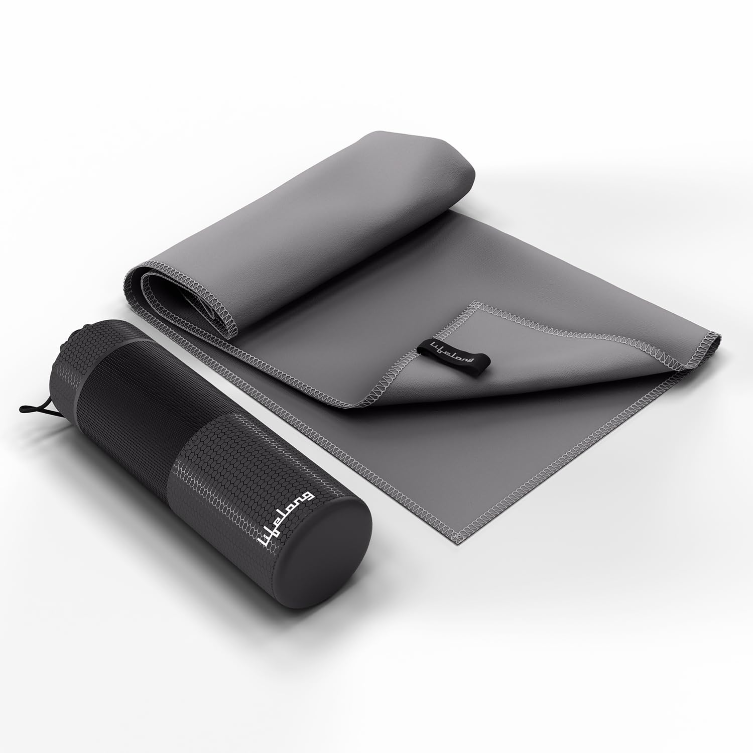 Lifelong Microfiber Towel Gym for Men | Suede Quick Dry Towel for Gym, Swim & Sports | Lightweight, Absorbent Microfiber Towel | Sweat Towel for Workout & Running | Pack of 1 | 160 * 80cm (Grey)-image-18