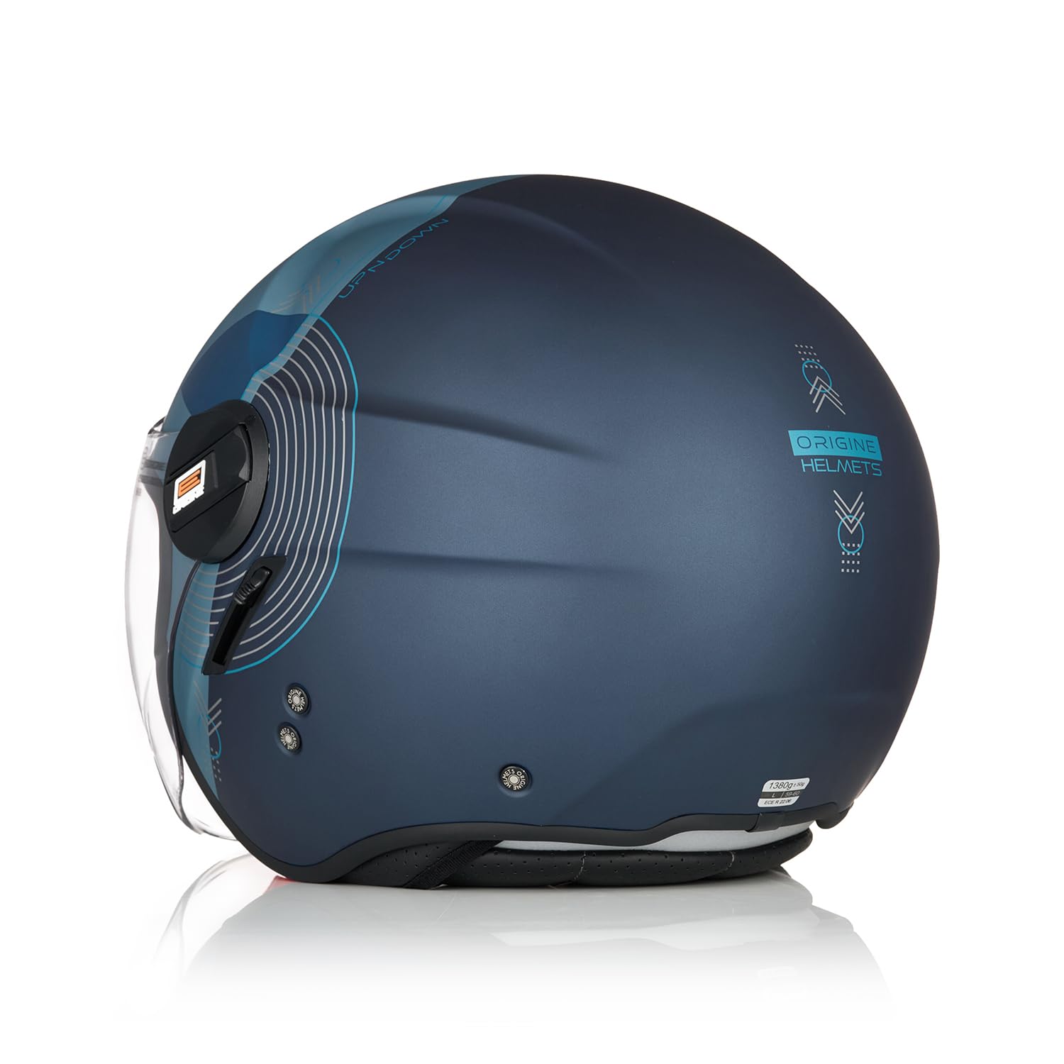 ORIGINE Casco Jet Moto Casco Aperto Scooter con Doppia Visiera Omologato ECE2206