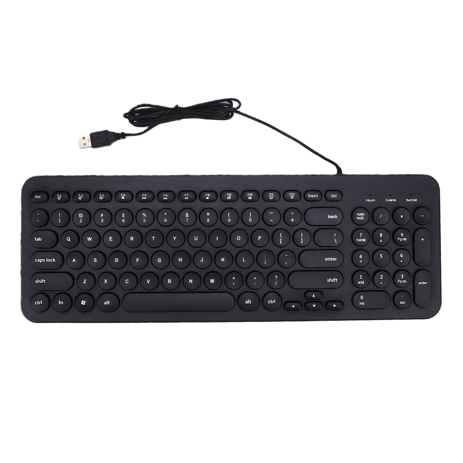 Clavier USB filaire multimedia compact pour travailler en open space et bureau - 8
