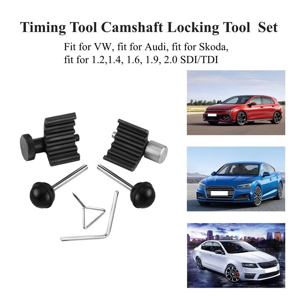 Set di Attrezzi per la Regolazione della Cinghia dentata,Kit utensile di temporizzazione del Motore Diesel Compatibile Adatto per VW TDi/Adatto per VW 1.2 1.4 1.9 2.0 TDi