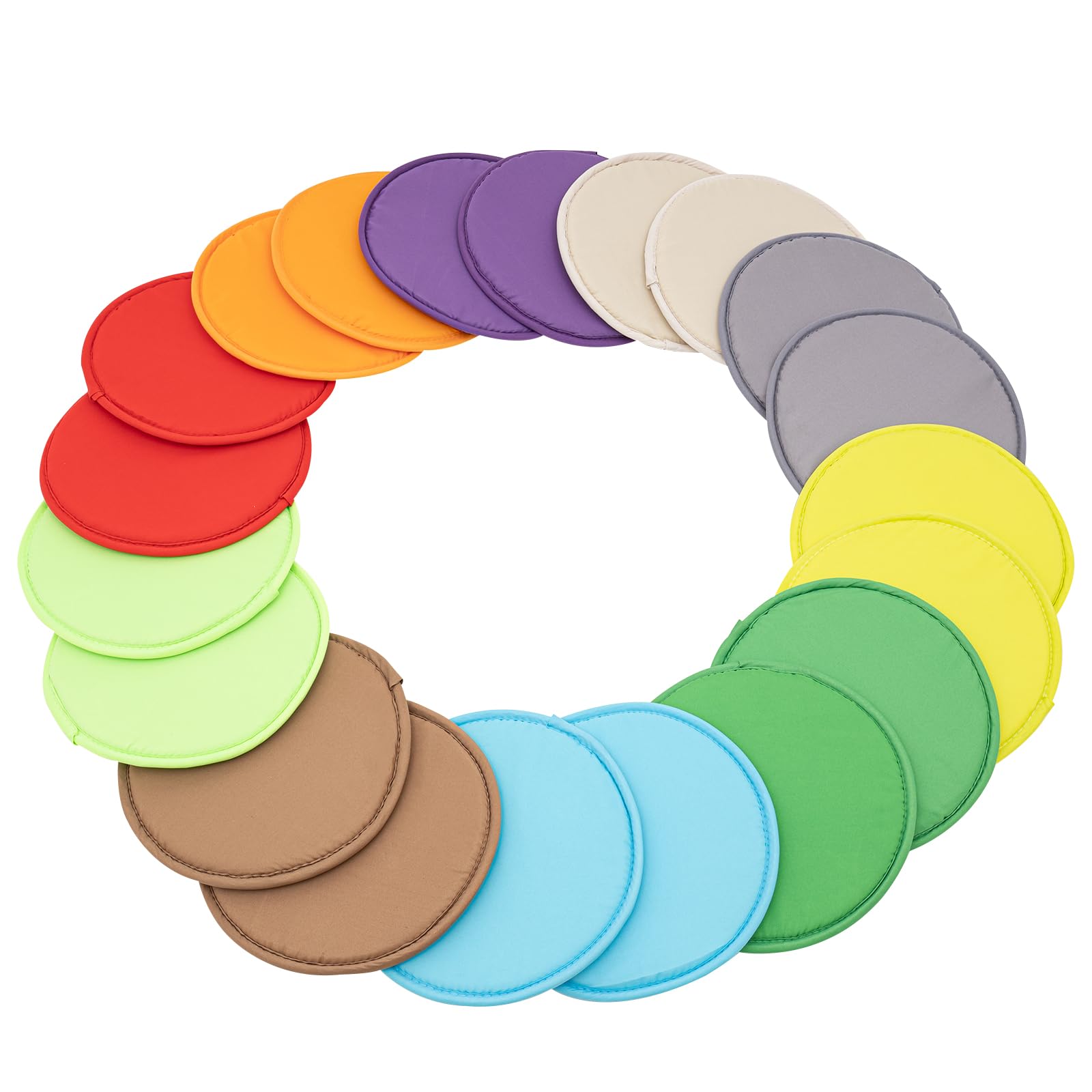 Kaichenyt 20Pcs Round Floor Cushions, Round Flexible Seating, Soft Colorful Floor Pillow for Kids Home School Classroom Reading Nursery Supplies
