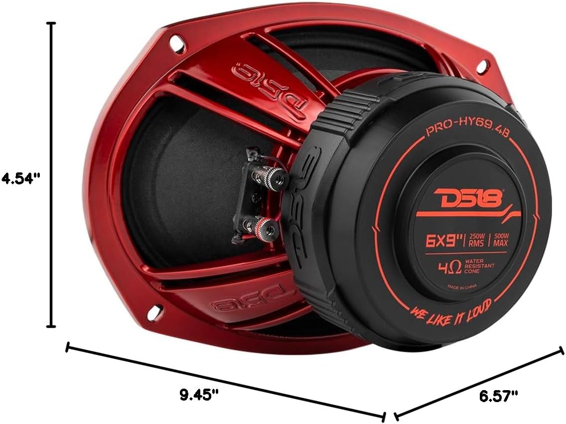 DS18 PRO-HY69.4B Loudspeaker with detailed dimensions
