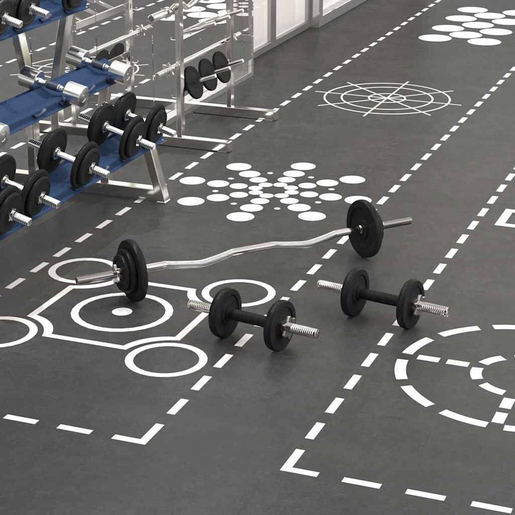 Narzędzia domowe - zestaw sztangi i hantli 30 kg