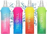 Garrafa De Água Dobrável Silicone 500ml Duo Color, Squeeze Esportivo Portátil Para Treinos, Ciclismo, Corrida, Camping, Flexível, Fácil De Guardar, Livre De BPA Premium (MASCULINO)