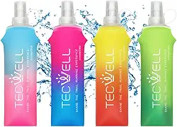 Garrafa De Água Dobrável Silicone 500ml Duo Color, Squeeze Esportivo Portátil Para Treinos, Ciclismo, Corrida, Camping, Flexível, Fácil De Guardar, Livre De BPA Premium (MASCULINO)