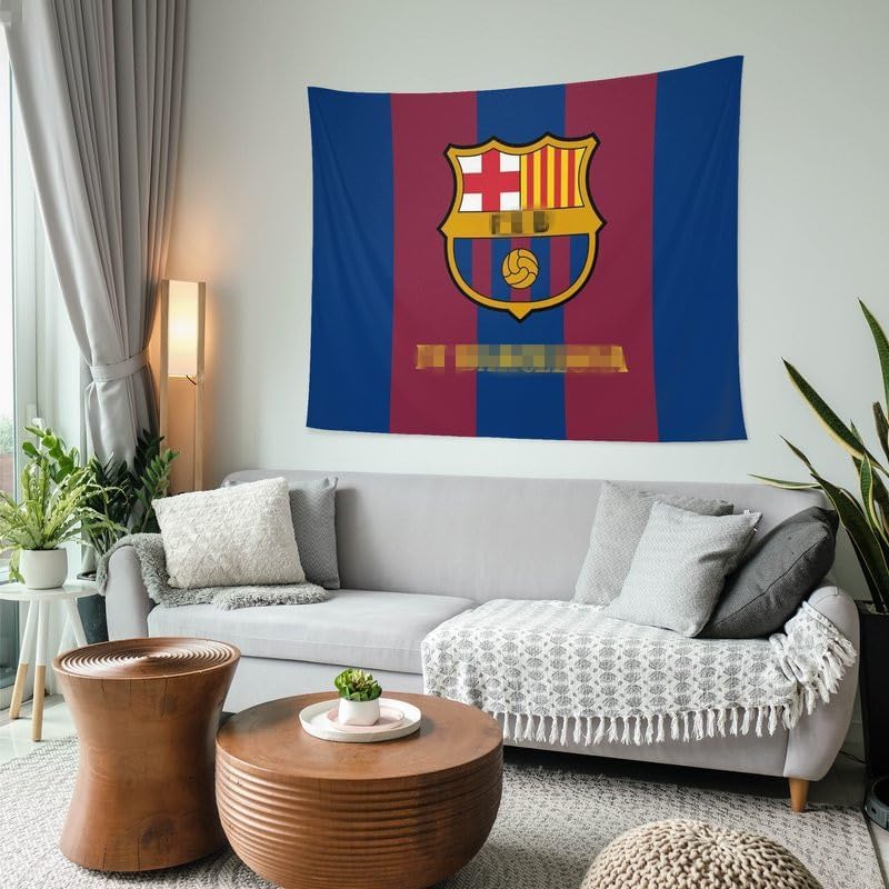 TMATUTA FC Barcelonana Tapestry Team Logo Hanging Tapestry for Wall