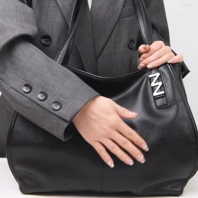 Bolso tote grande para mujer, de cuero vegano, bolso de hombro y mano, tipo hobo miniatura 7