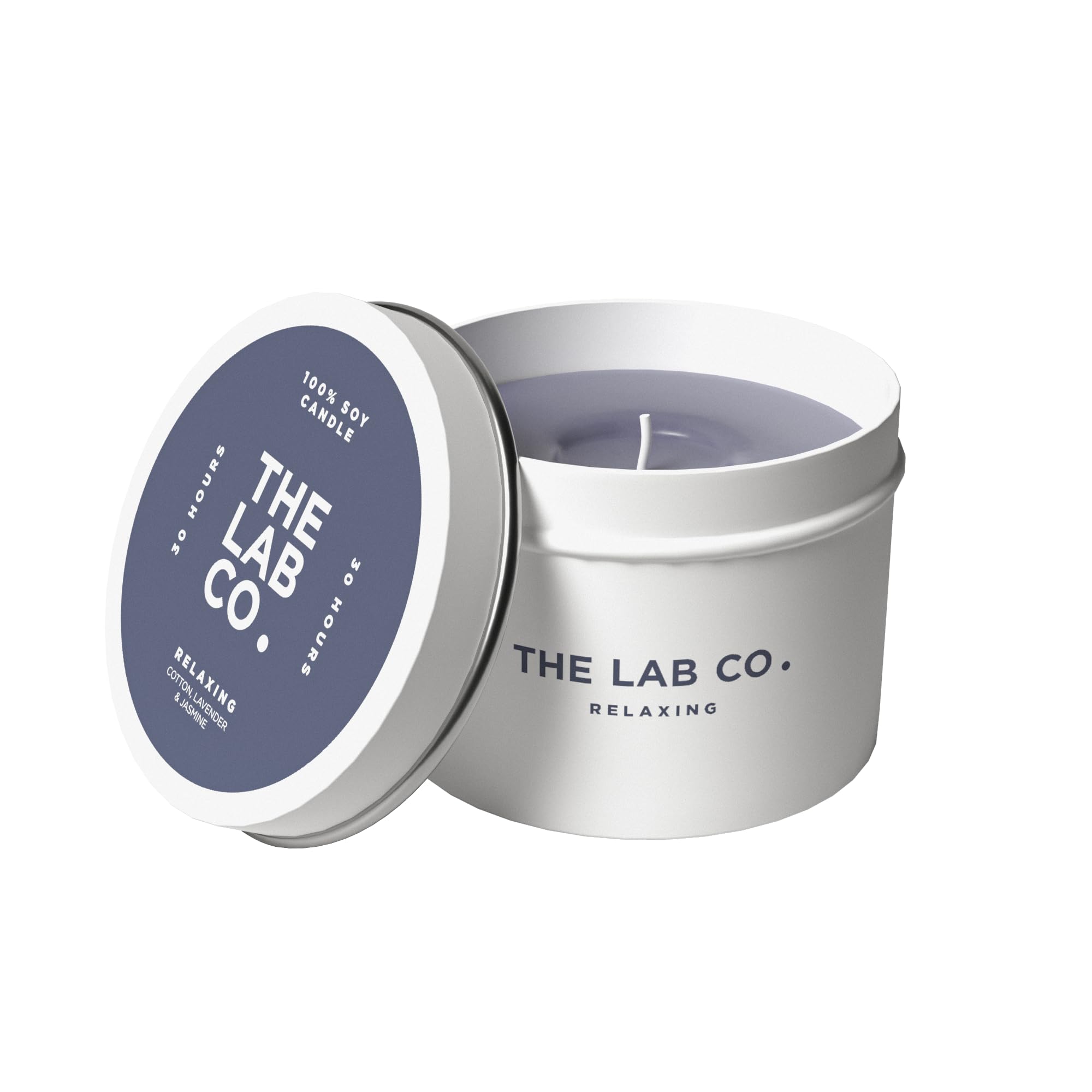 The Lab Co. Luxury Scented Candle | 30Hrs Burn Time | Relaxing Fragrance With Cotton, Lavender And Jasmine | 100% Vegan Soy Wax | 180G Wax Weight