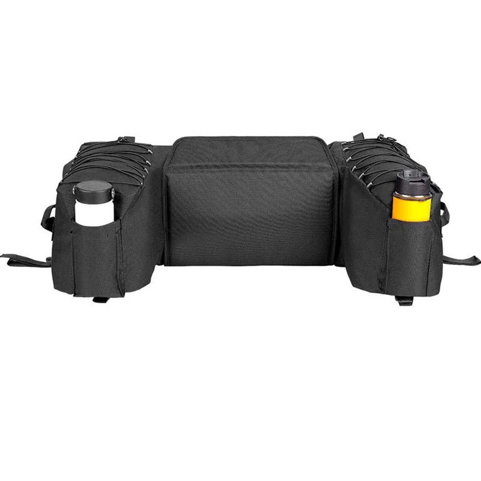 Asixxsix Sac de Rangement pour Quad, 50 L, en Tissu Oxford 900D, avec Plusieurs Compartiments, Compatible avec la Plupart des quads équipés d'un Porte Bagages arrière.