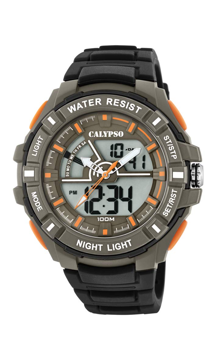 CALYPSO Watches Mens Quartz Watch, Analogue-Digital Display and Plastic Strap K5769/1