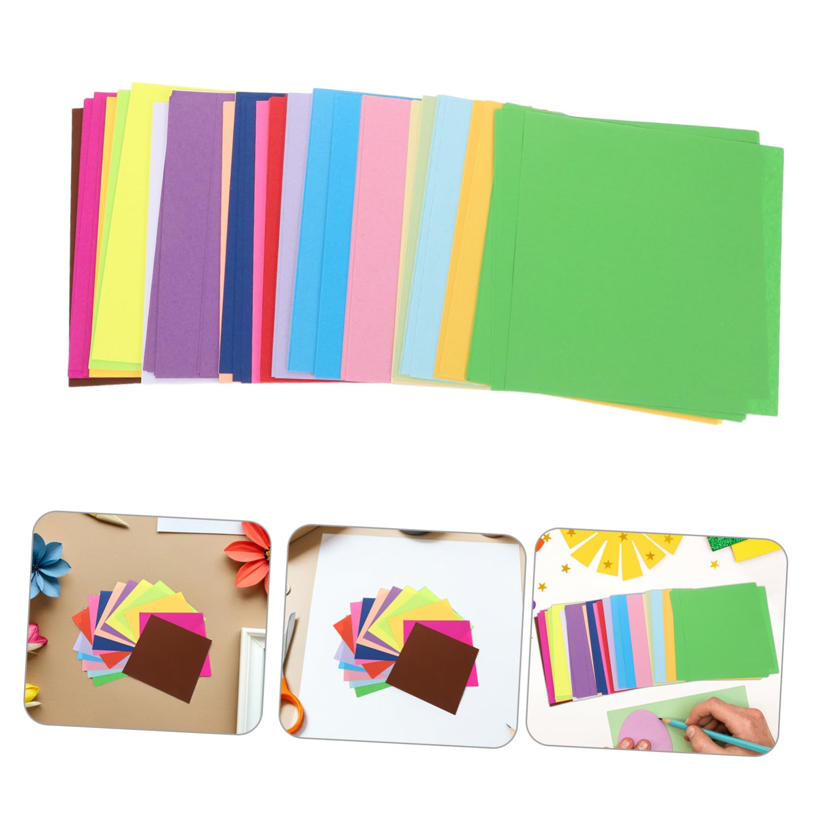 SHINEOFI 600fogli Carta Origami Quadrata Colori Misti Per Ragazzo Ragazza Attività Didattiche e Fai Da Te Carta Adatta Per Scuola e Artigianato