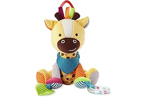 Skip Hop Bandana Buddies Baby Activity and Teething Toy with Multi-Sensory Rattle...