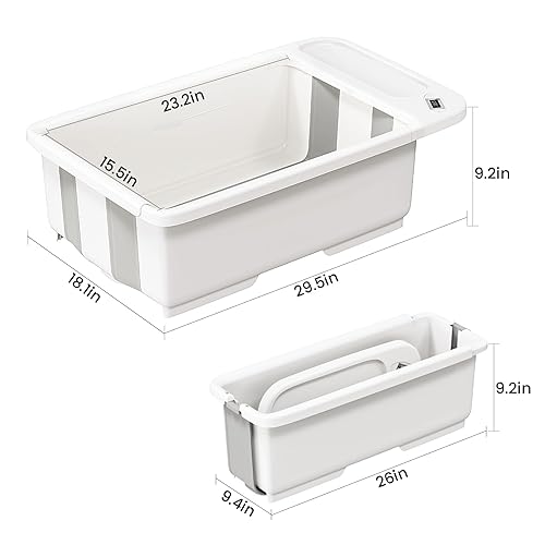 Miniatura 4 de Bañera plegable para bebé con pantalla inteligente de temperatura, bañera de viaje portátil, ideal para bebés de 0 a 36 meses