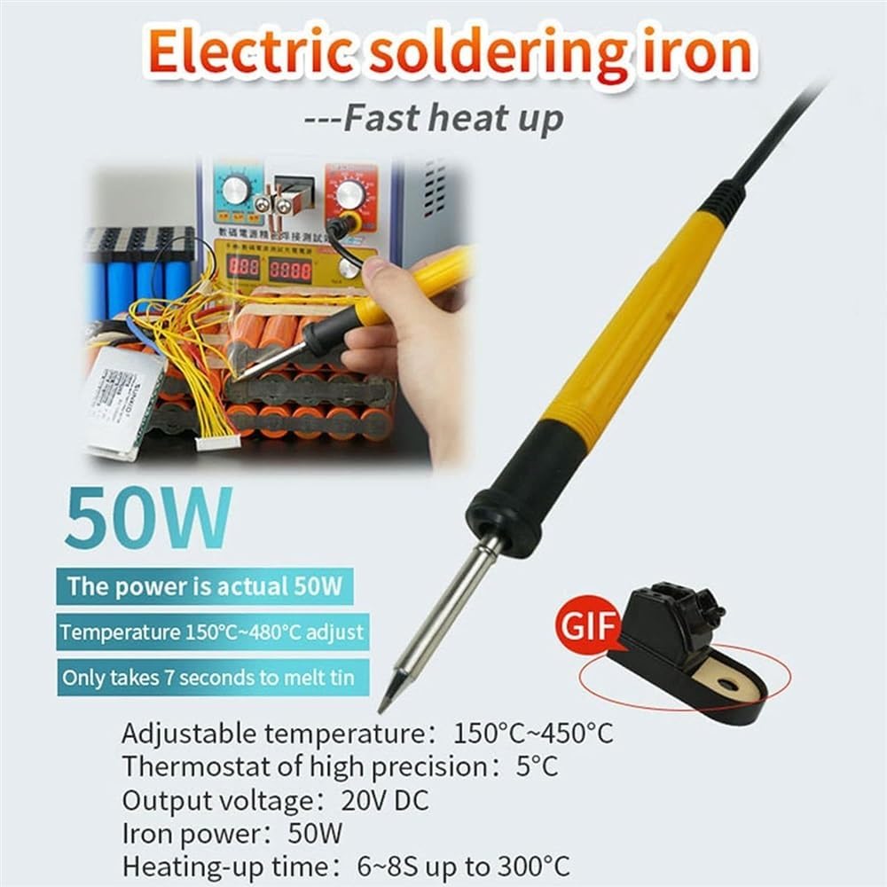 Battery Spot Welder with Complete Accessory Set, Foot Pedal Control Portable Welding Machine 18650 Lithium Battery Assembly-Soldering-Battery-Charging Test All-in-One Device