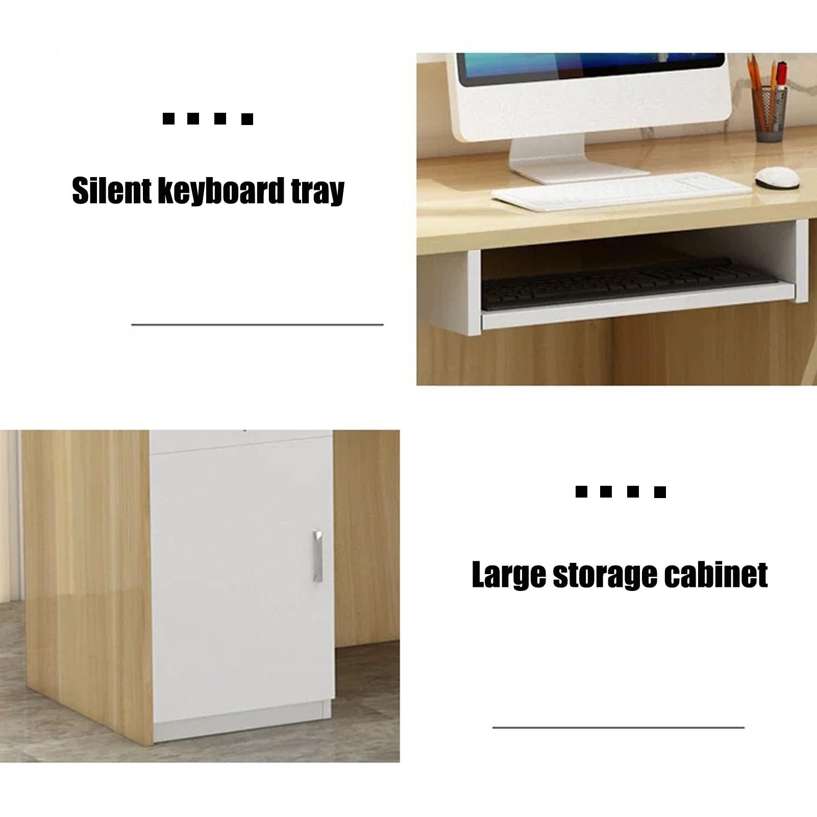 Scrivania da reception con serratura, 140 cm, elegante bancone per saloni di design per sale d'attesa e sale d'attesa, mobili moderni per la reception per aziende, maggiore sicurezza e funzionalità