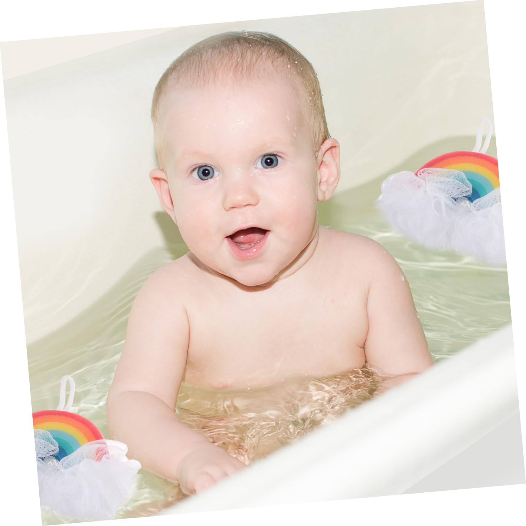 Esponjas de Baño Arcoíris para Niños 2 Unidades Exfoliantes Suaves