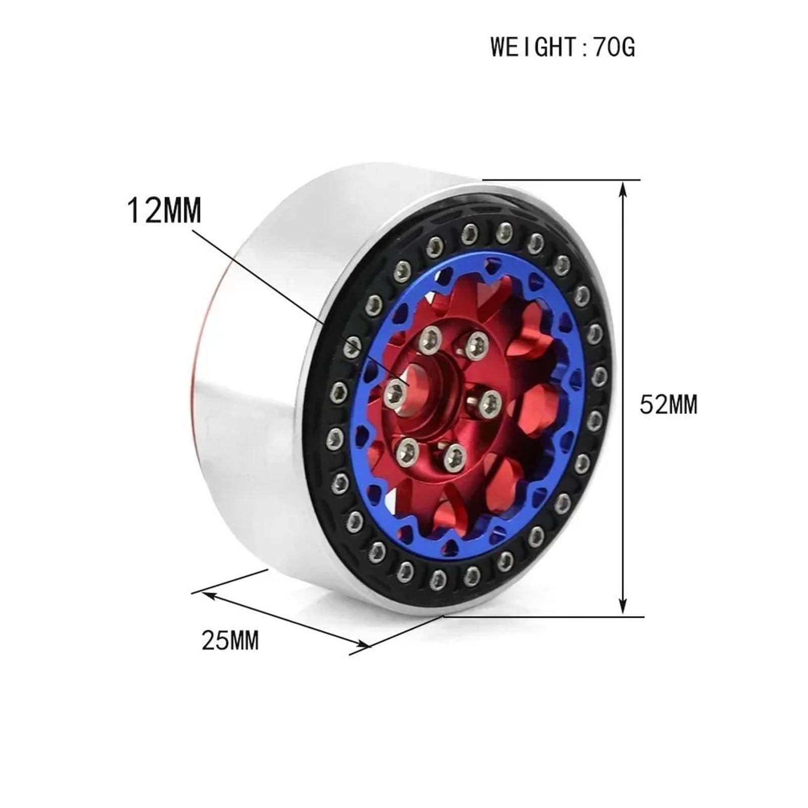 RC Beadlock Wheel Rim 1.9 Pollici In Metallo Per TRX4 Per Axial Per SCX10 AXI03006 Per Gladiator Ruitai GRT 86181 1/10 Auto Aggiornamenti Parti Ricambi Modellini RC