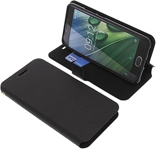 foto-kontor Housse pour Acer Liquid Z6 Plus Style Livre Noir Coque de Protection Portefeuille