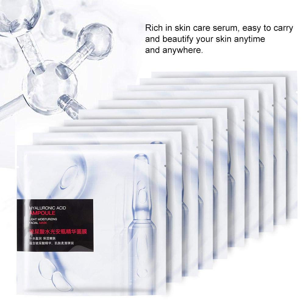 10pcs / caja de peso ligero Máscara facial hidratante conveniente, mascarilla, para hidratación hidratante instantánea