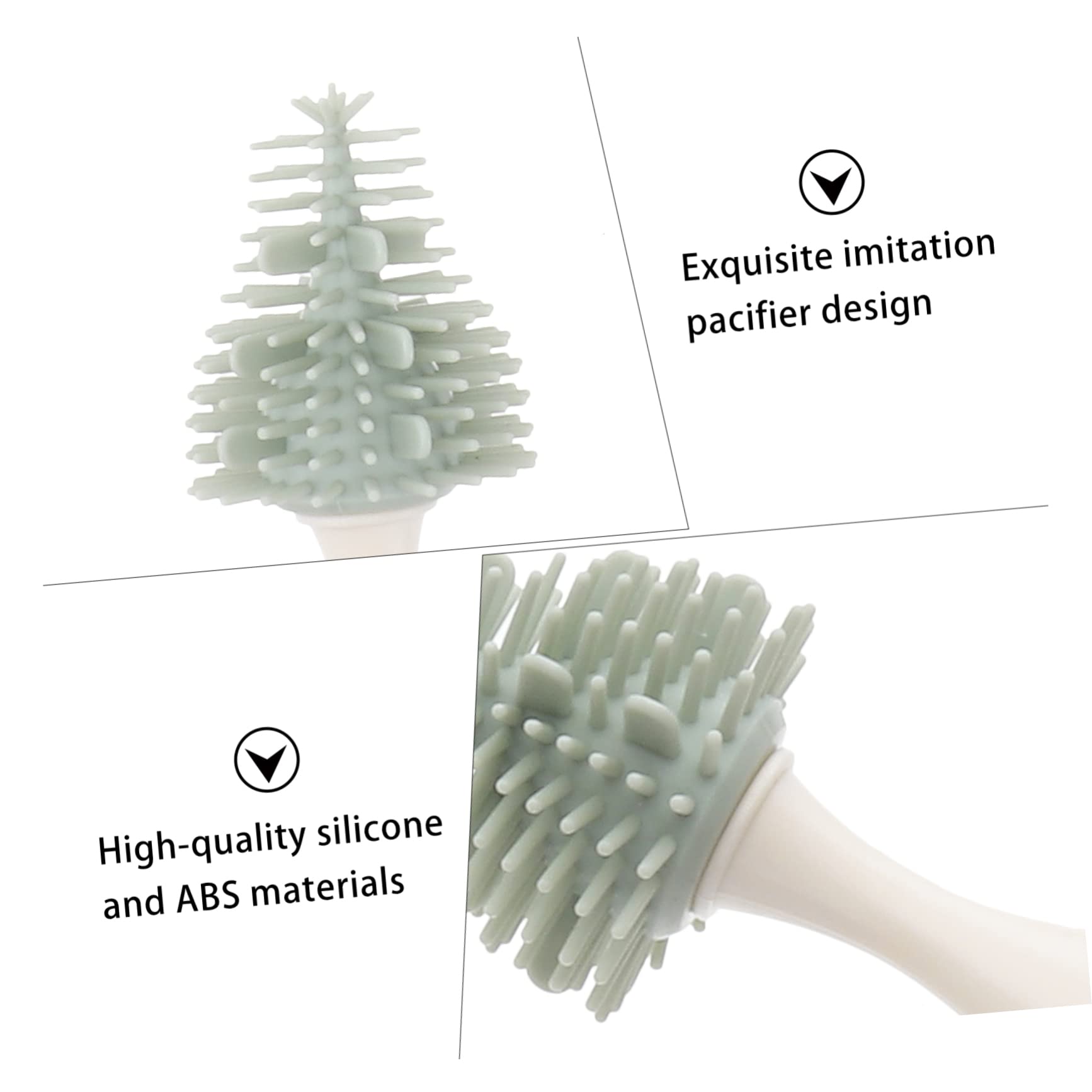 Toyvian 2pezzi Spazzole Per Pulizia Biberon Strumento Silicone e Facile Da Usare Verde Per Bottiglie