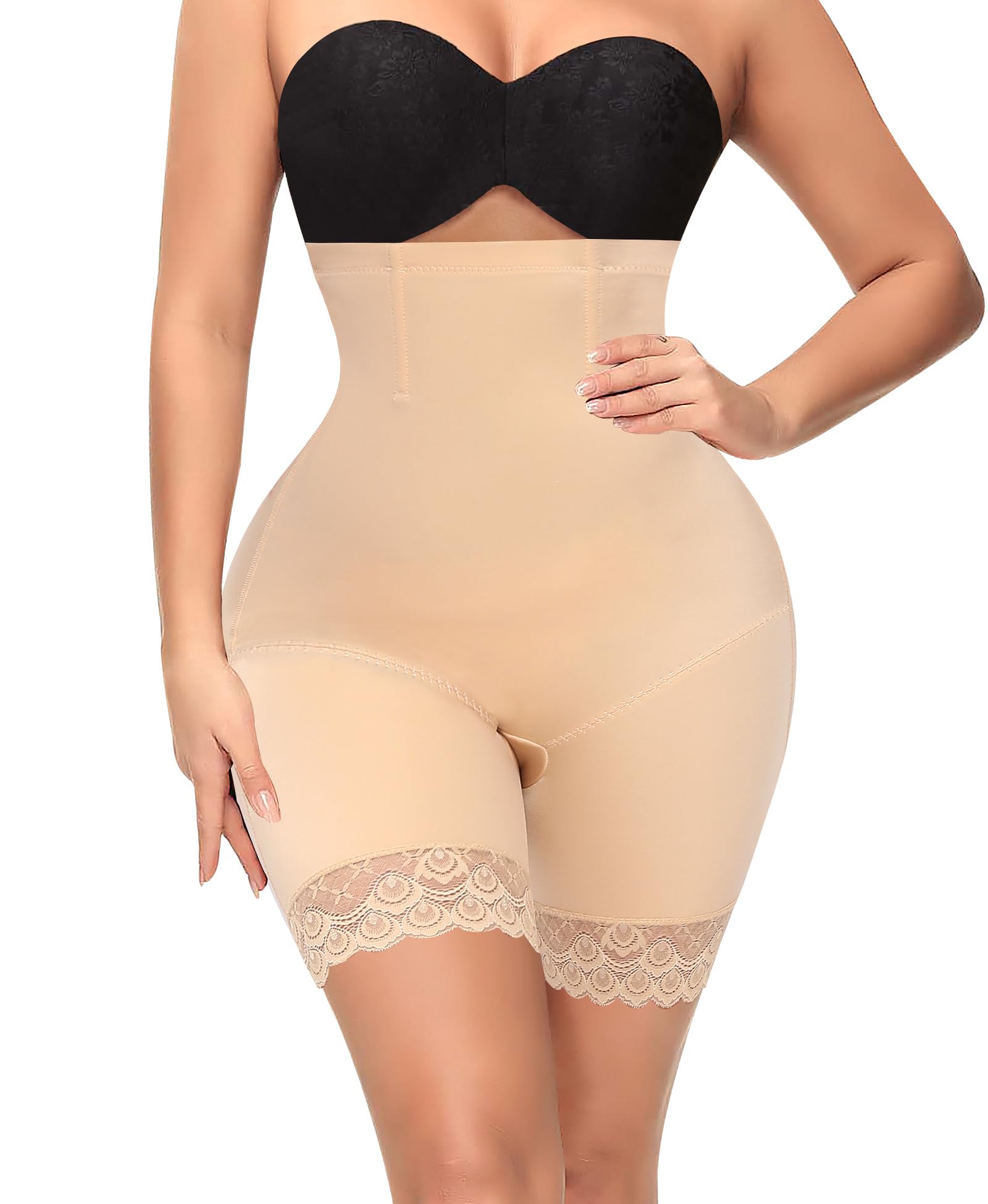 Short Gainant Femme Ventre Plat Dentelle Shorts