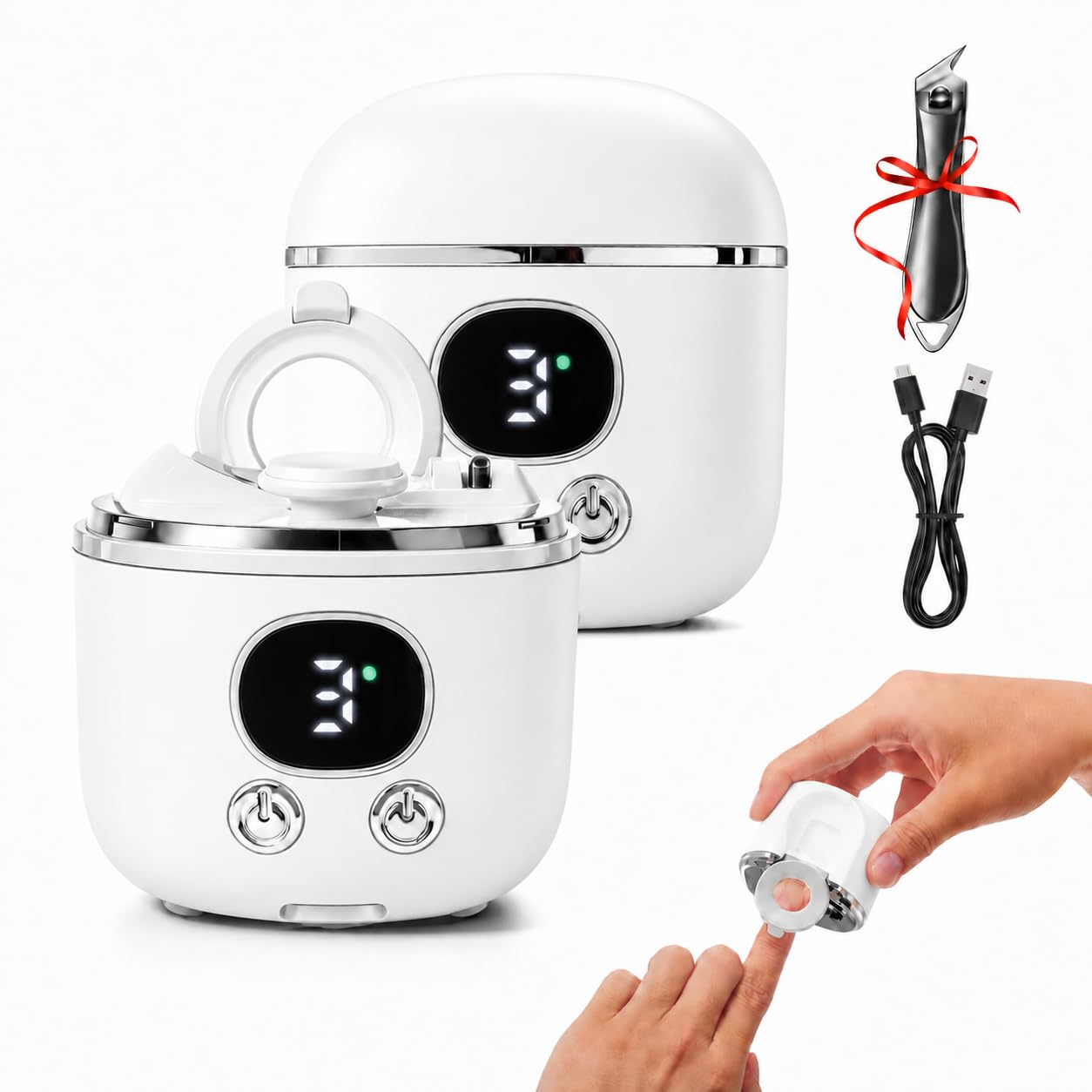 Electric Nail Clippers - Automatic Trimmer & Grinder for Seniors