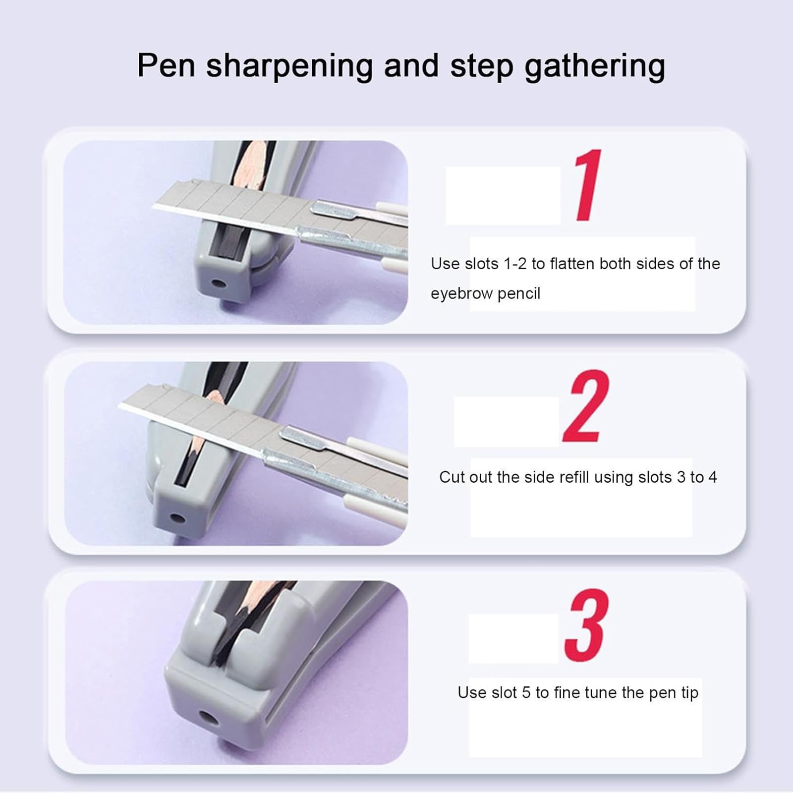 Eyebrow Pencil Sharpener, Lip Liner Sharpener, Makeup Sharpener for Eyebrow Pencils and Lip Liners, Portable Makeup Tool for Travel and Daily Use - Image 4 thumbnail