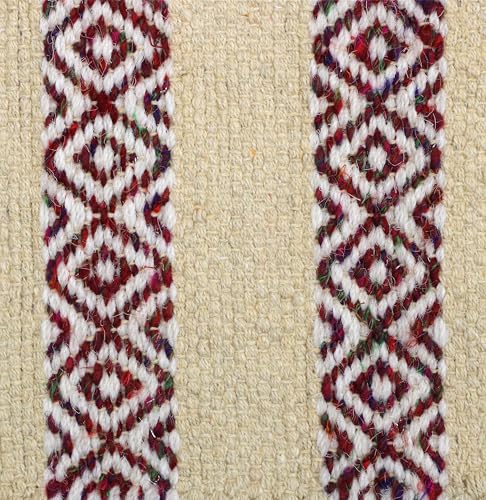 Image of The Home Talk Handwoven Chocho Yarns Table Runner 4-6 Seater - Eco-Friendly, Textured, Durable for Dining Table, Coffee Table, Console - 13x72 Inches