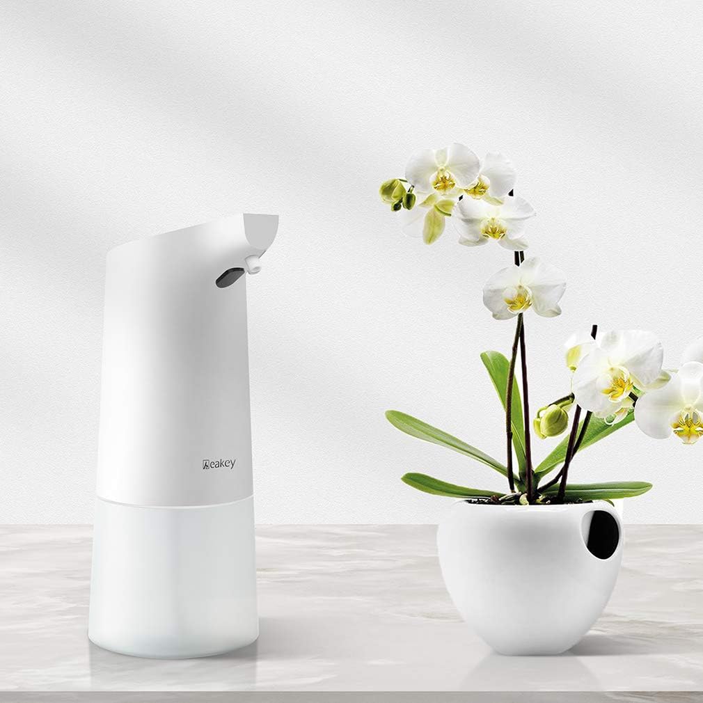 Aeakey Soap Dispenser, Electric Automatic Foaming Soap Dispenser Touchless Battery Operated Adjustable Soap Dispenser Volume Control Switch for Bathroom Kitchen Toilet Office Hotel