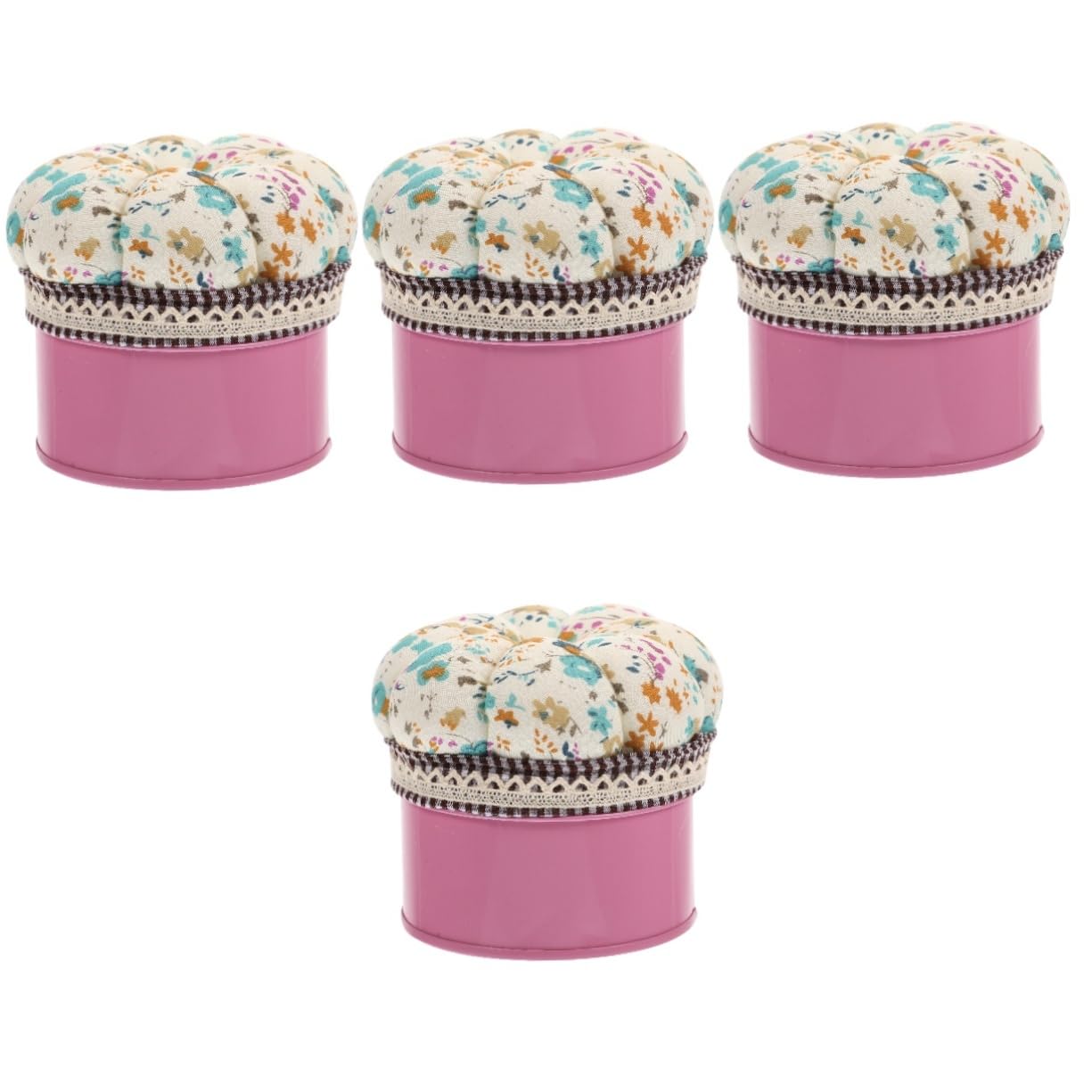 Operitacx 4 Piezas Almohadilla De Aguja Vidrio Coloreado Alfileteros Para Coser Organizador De Pines Cojines De Muñeca Chincheta Tela Paño Máquina De Coser Portaagujas Trabaja