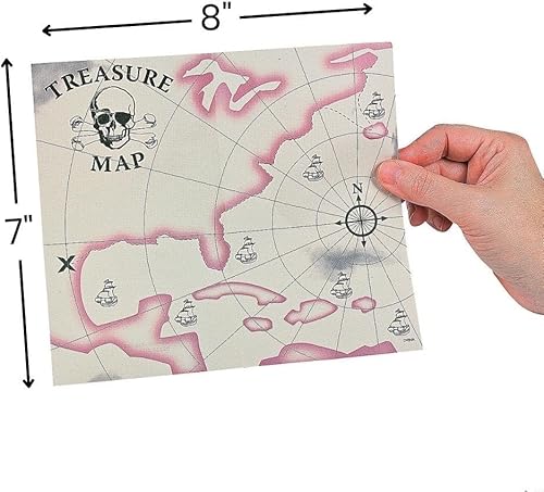 Vista 2 de Fun Express - Mapa del tesoro pirata (2dz) - Juguetes - Juguetes de valor - Juguetes de valor variable - 24 piezas