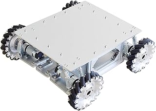 Uminino 40KG Load Shock Absorption Mecanum Wheel Robot Car Chassis Kit With 4pcs Planetary Gear Motor Fit For Arduino STM32 Raspberry Pi (Color : Robot car)