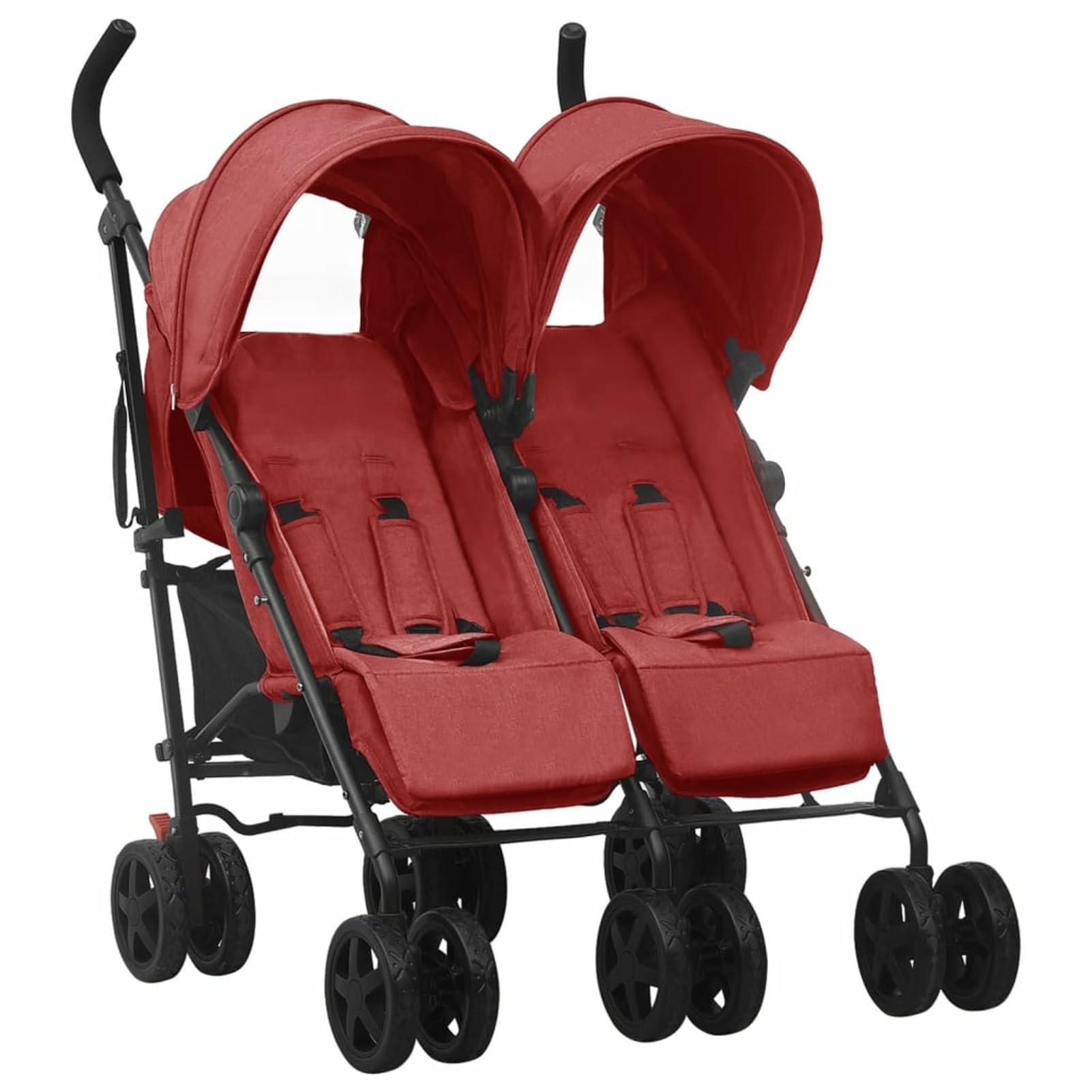 Passeggino Gemellare in Acciaio Rosso,Bebè e Bimbi,Trasporto Bebè,Passeggini-10239