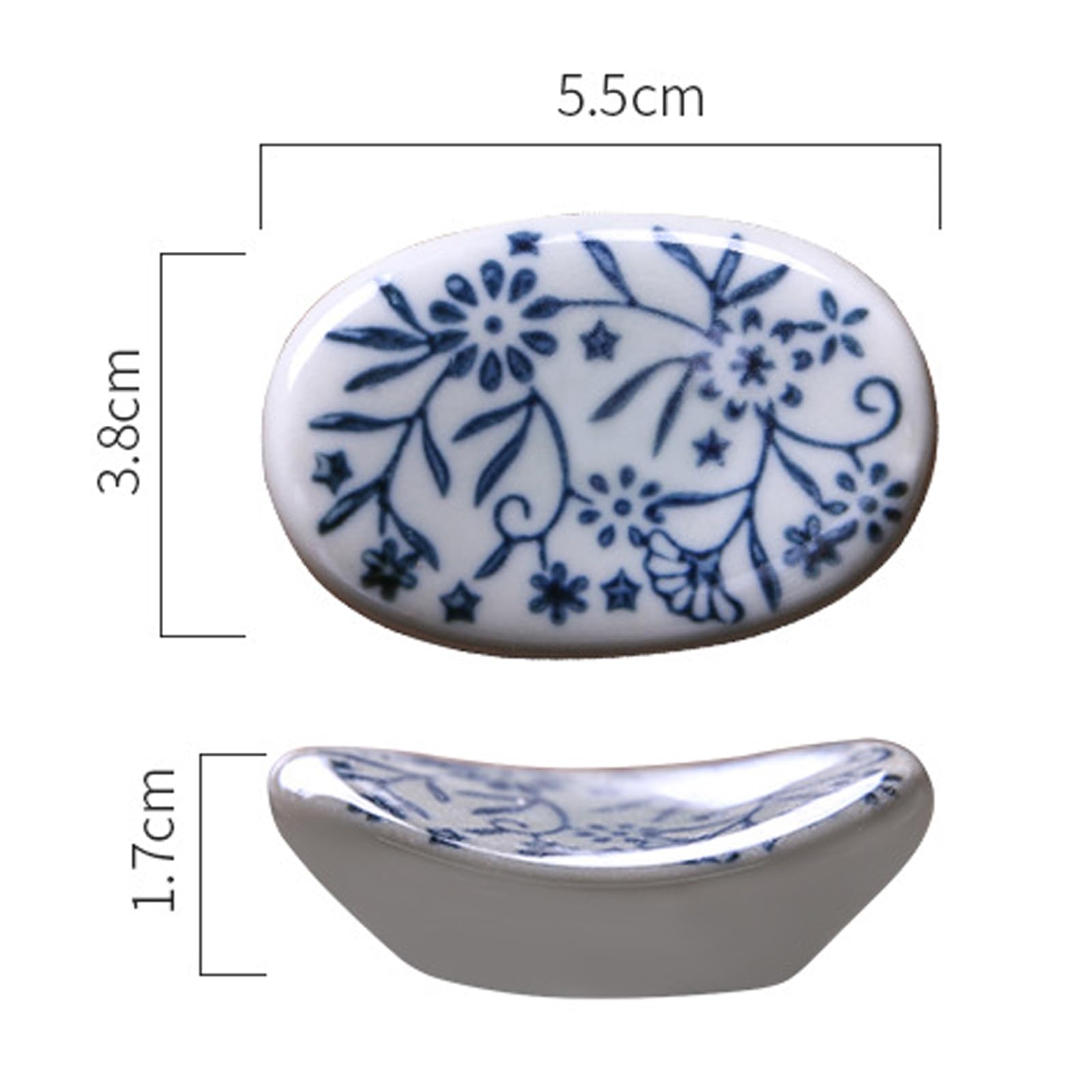 Soporte para palillos, diseño cóncavo de cerámica para mesa, estante multifuncional para uso doméstico, cocina y restaurante, soporte ideal para palillos