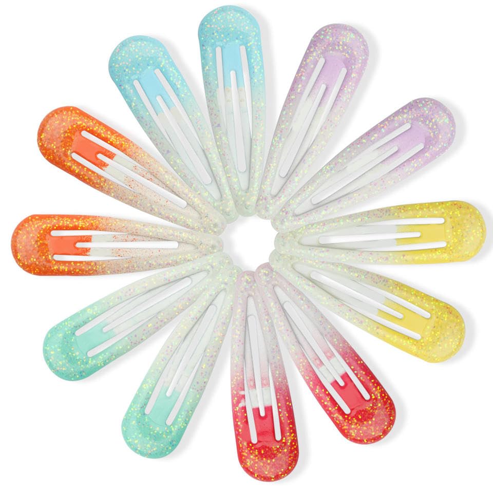 ayushicreationa Tik Tak Clips Designer Shiny Hair Pins Glossy Metal Pins Hair Clip Pins Tik-Tak Clip Pin For Women Stylish Hair Accessories, Hair Styling Tool Clips 6 Pairs, Multi Color.