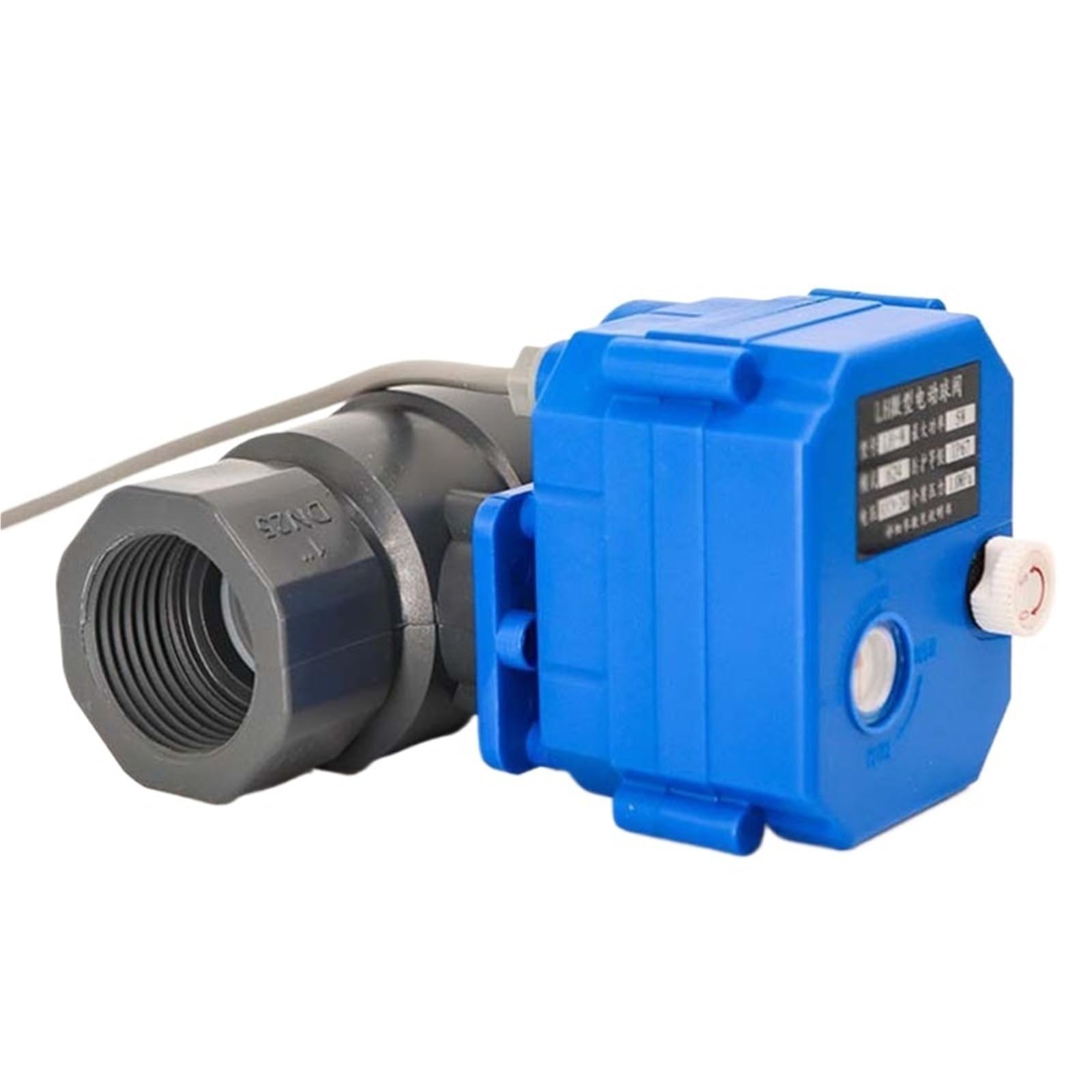 Vanne motorisée DN25 UPVC pour automatiser l'arrosage sans risque de blocage