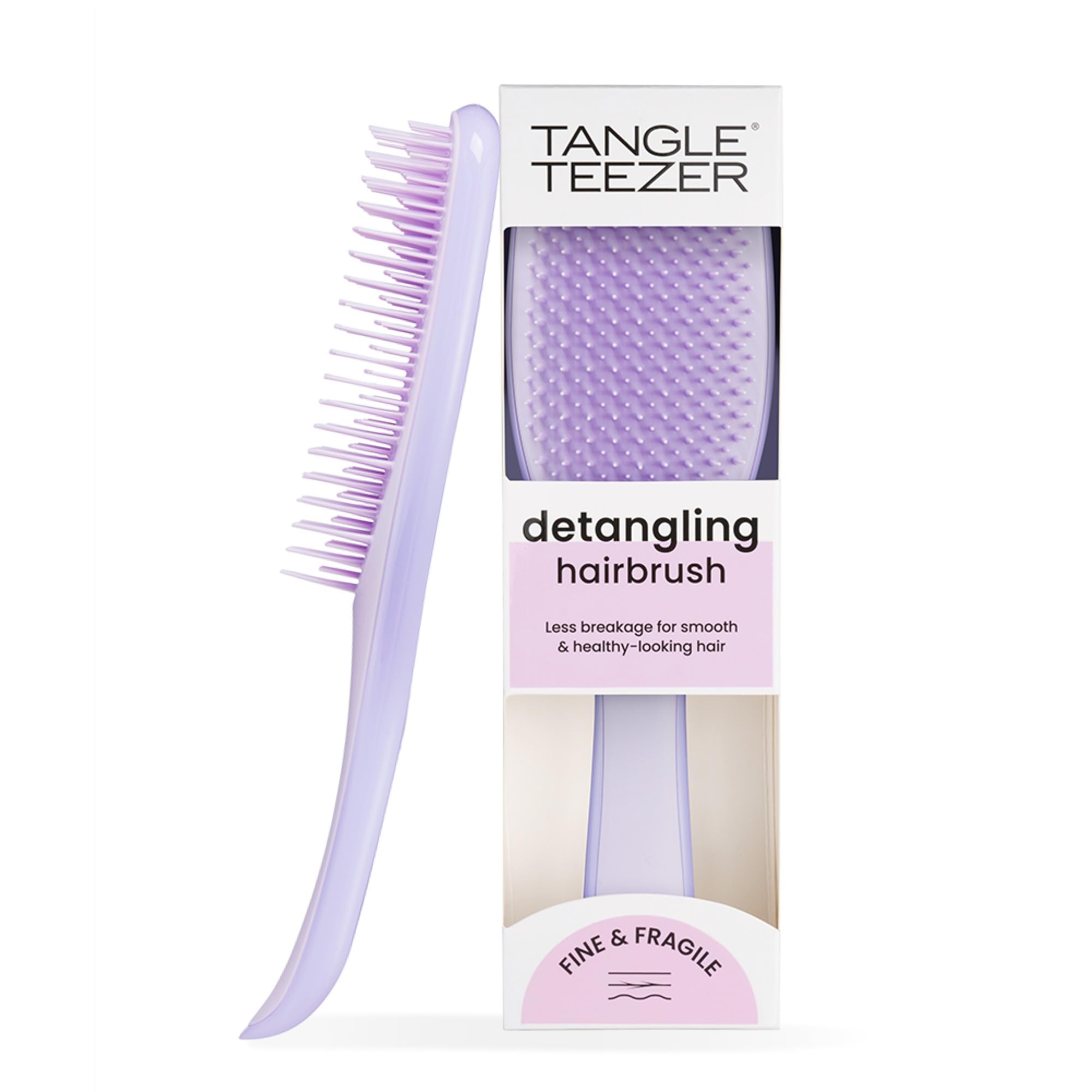 Tangle Teezer Fine & Fragile Ultimate Detangler Brush, Dry & Wet Hair Brush to Detangle & Reduce Breakage, Hypnotic Heather