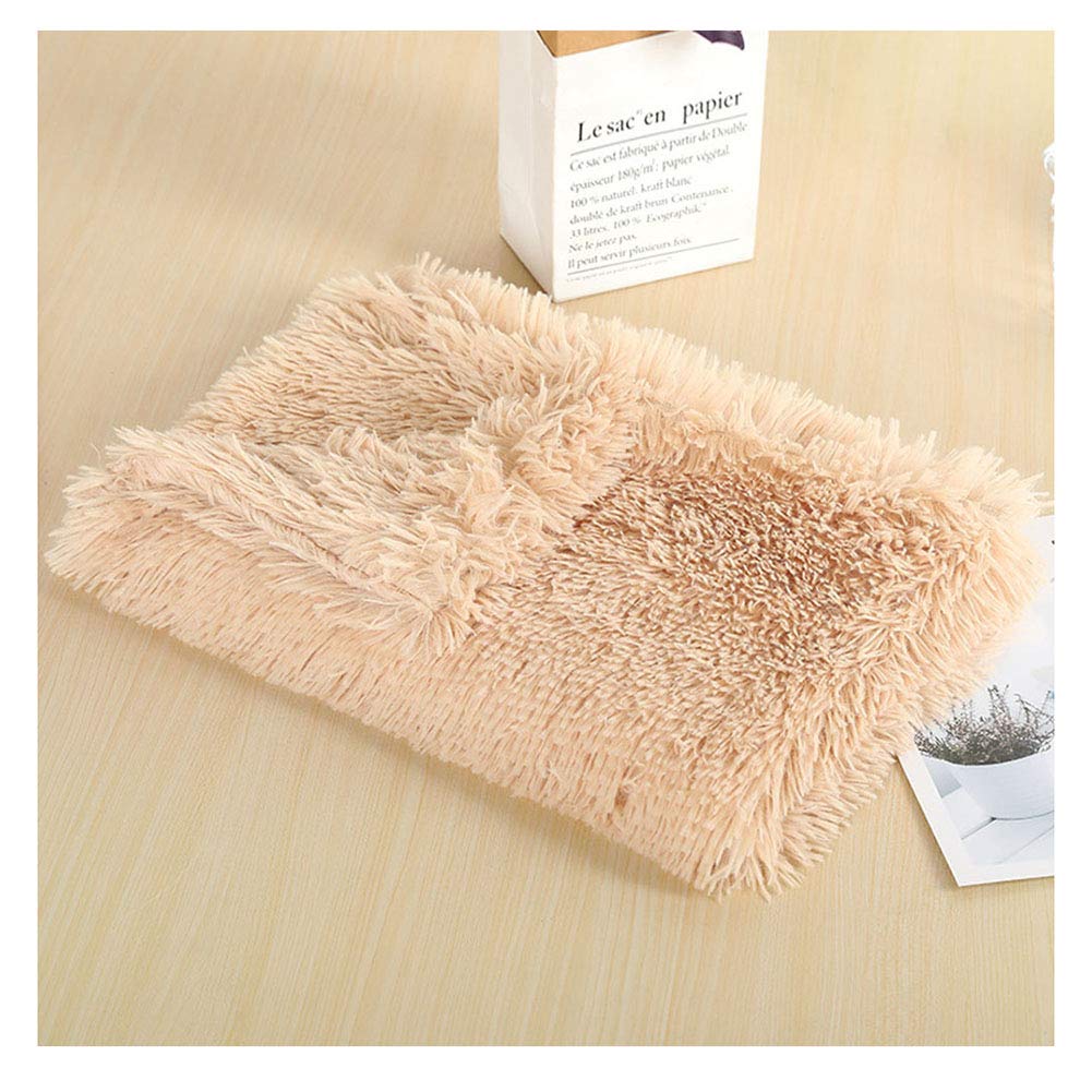 YAOTT Fluffy Plush Soft Warm Washable Blanket for Dogs and Cats Calming Anti-Anxiety Blankets for Pets and Puppies Warm Cozy Throws for Pets Sofa Bed Champagne 100×75CM