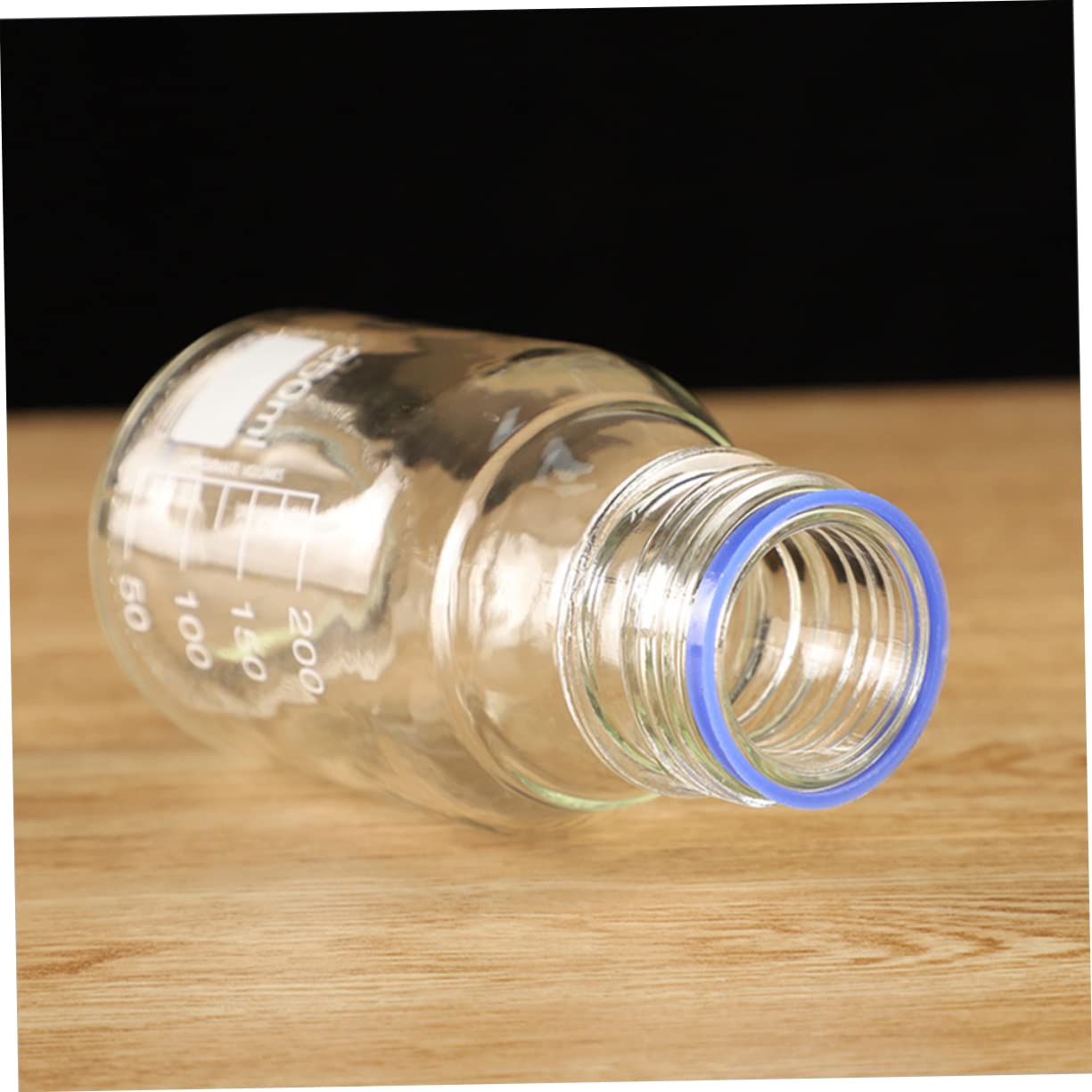 CHILDWEET Bottiglia di Reagente in Vetro 250ml 3 Pezzi, Flacone | Tappo Blu a Bocca Larga, Filettatura Sigillata, per Campionamento Chimico e Classificazione Imballaggi