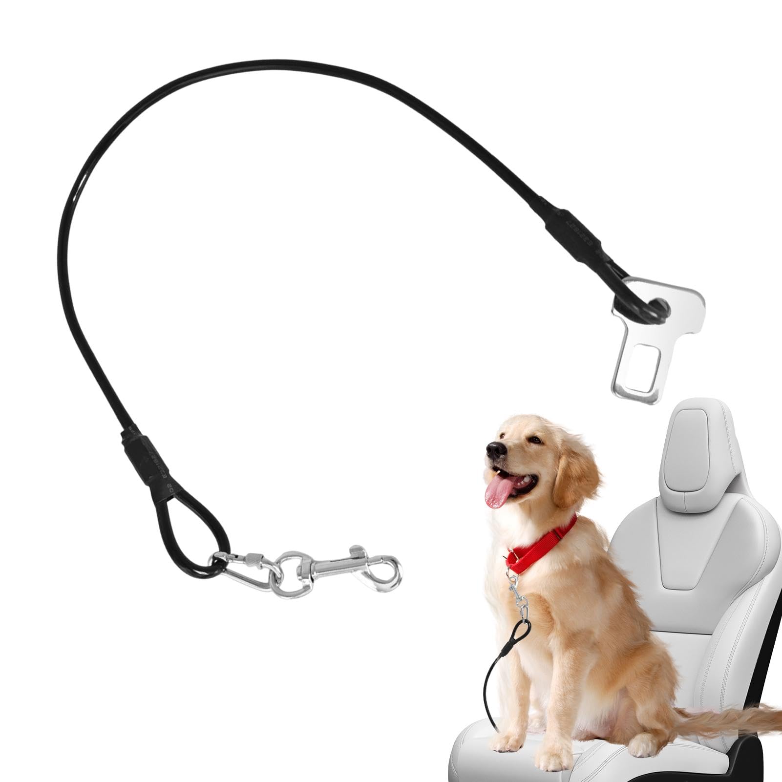 Amazon | 噛み防止リードエクステンダー、車用犬用シートベルト | 被覆