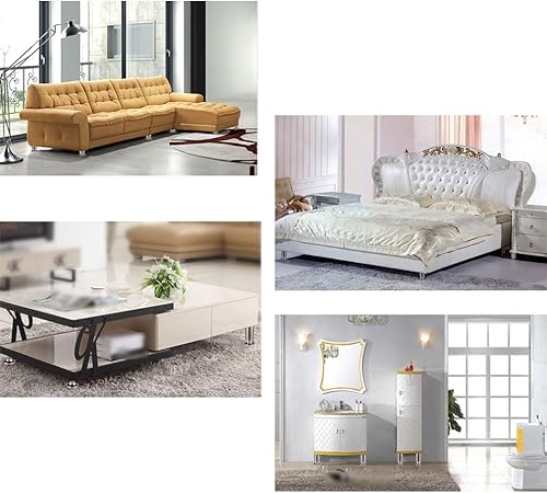 Miniatura 9 de 4 patas de metal ajustables para muebles, patas de sofá de acero inoxidable, armarios de repuesto para bricolaje, almohadilla inferior de goma, tubo