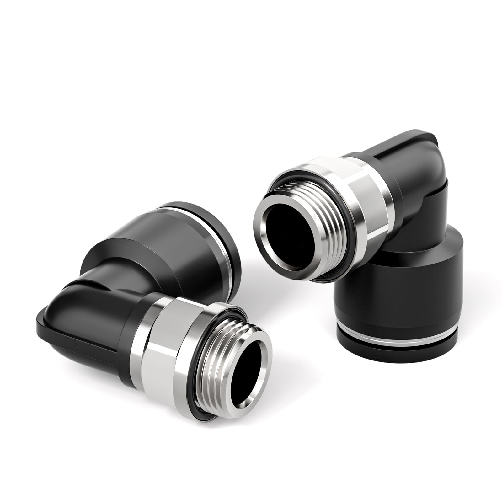 TAILONZ PNEUMATIC Male Elbow 10mm Tube OD x 1/4 Inch BSP 90 Push to Connect Fittings PL10-02 (Pack of 10)