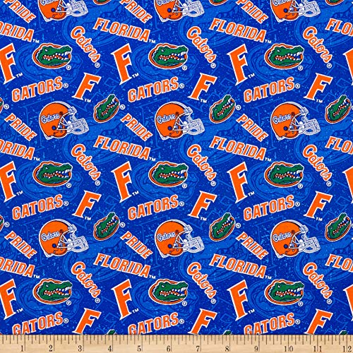 ncaa florida gators 1178 tone on tone orangegreenbluewhite fabric by the yard