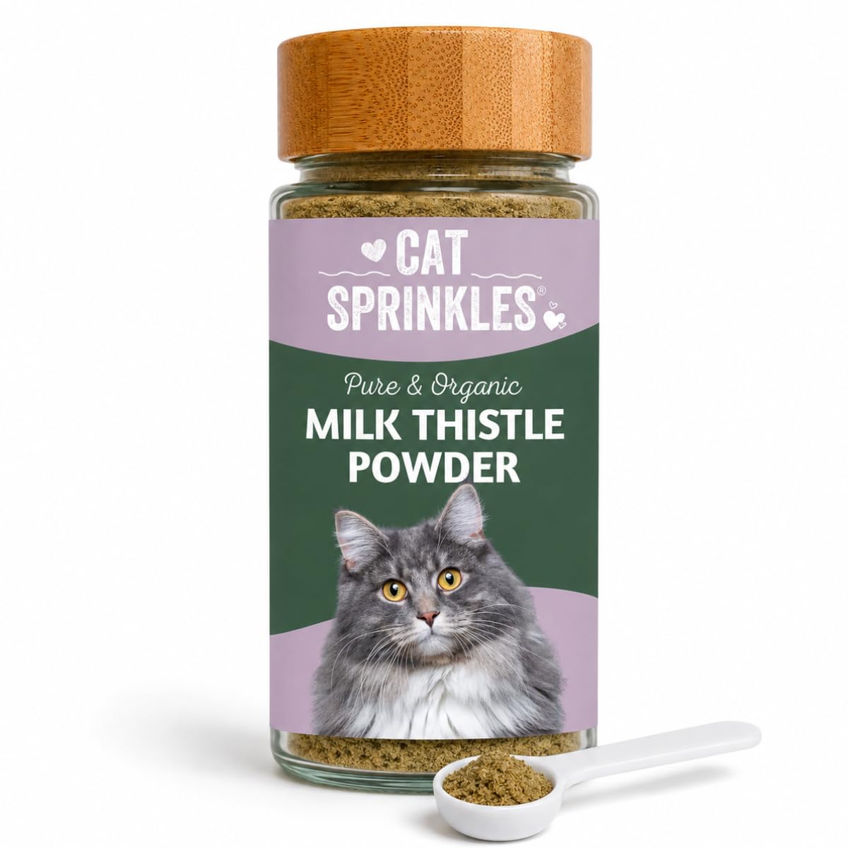 CatSprinkles Pure Milk Thistle for Cats 100g โ Contains 500 Servings | 100% Natural Liver, Medication Detox & Digestive Support | Rich in Silymarin & Antioxidants | Holistic Antioxidant Topper