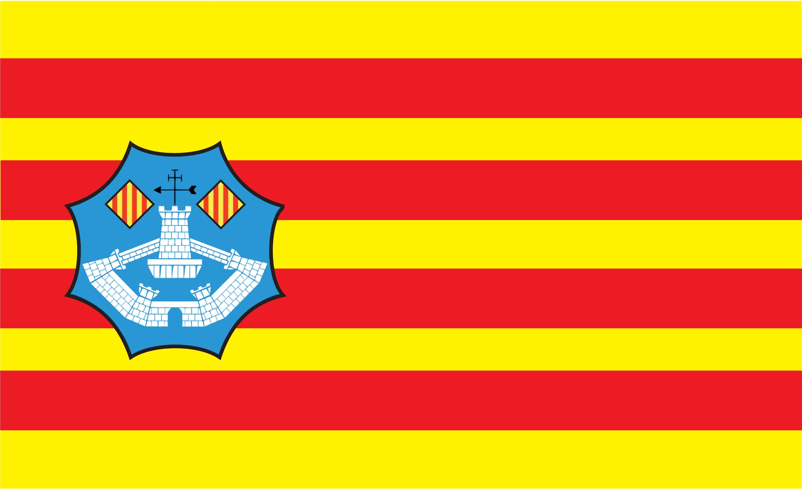 Drapeau de Minorque pavillon marin Espagne pour grand mât de villa